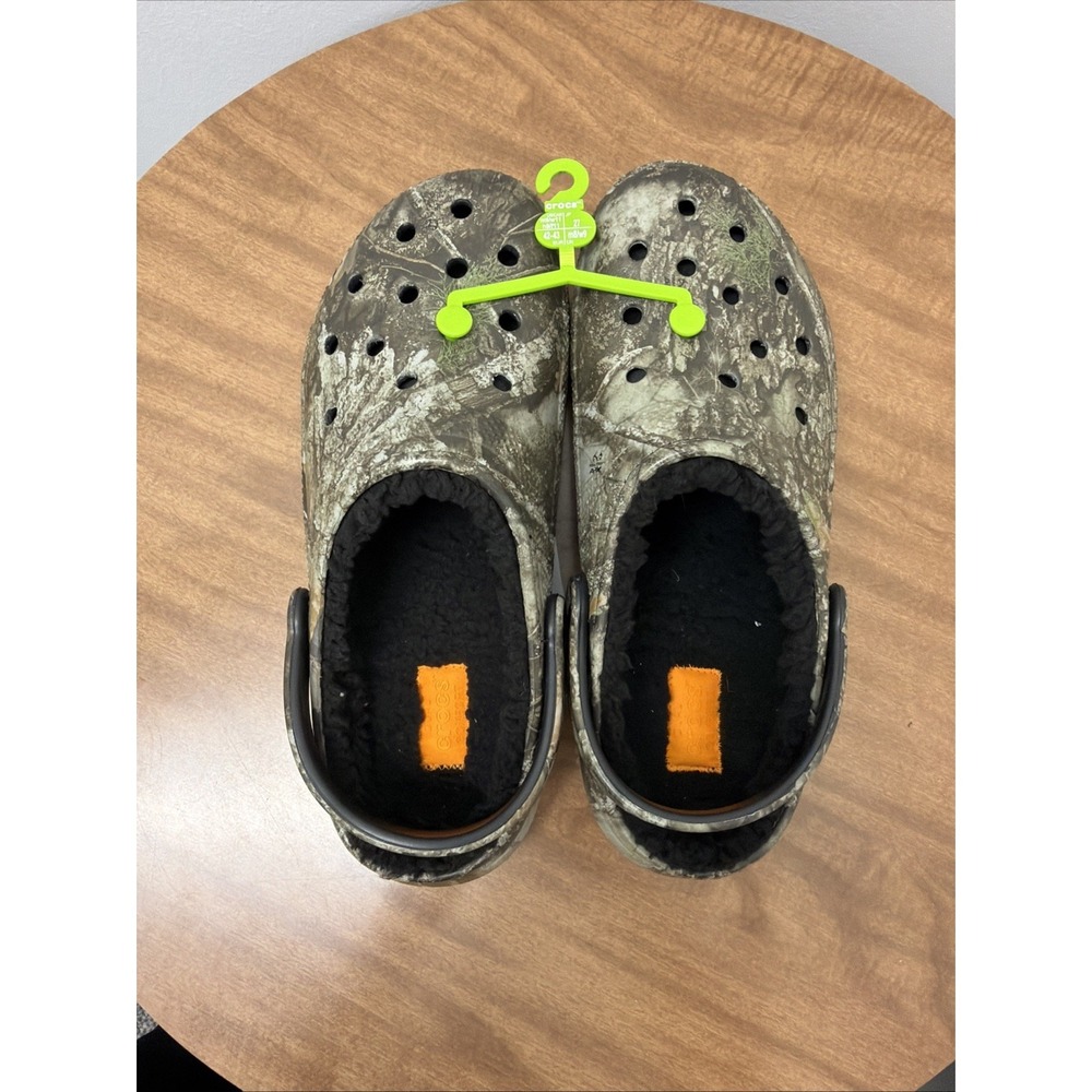 Crocs Realtree APX Lined Classic Camo Clog Men 9 Women 11 Camouflage New Green - Picture 6 of 10